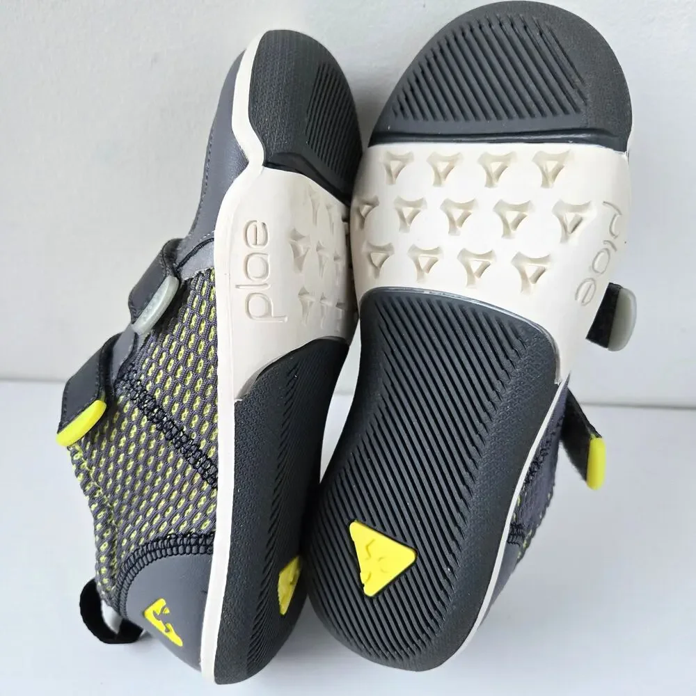 Plae NEW Kids TY Eco Poly Sneaker Shoes Gray Yellow Size US 1 EU 32 Unisex - Picture 13 of 14